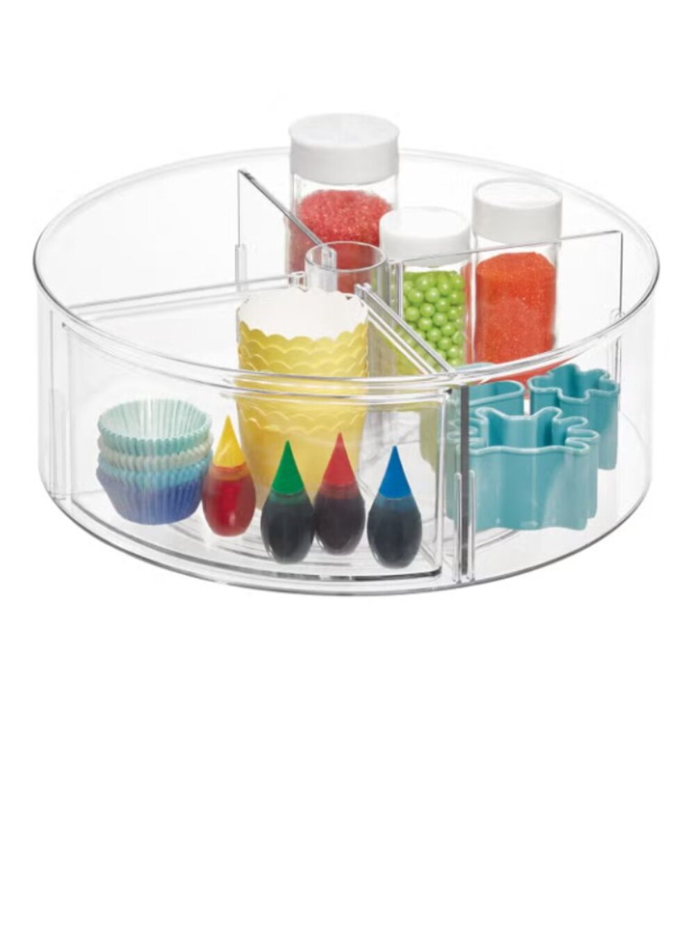 NWT The Home Edit By IDesign Divided Lazy Susan